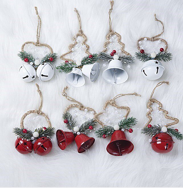 2pcs JINGLE BELLS~Christmas Mixed Color~Beads Charms  5-6cm