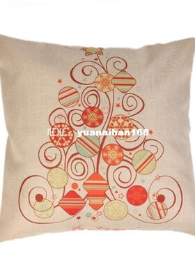New Linen Christmas Cushion Covers Pillow Case Christmas Can
