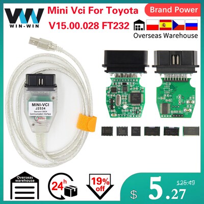 For Toyota mini vci TIS Techstream V15.00.028 minivci FTDI F