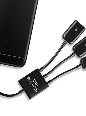 1pcs 3 In 1 Durable Type C Male To Female Micro OTG USB Por
