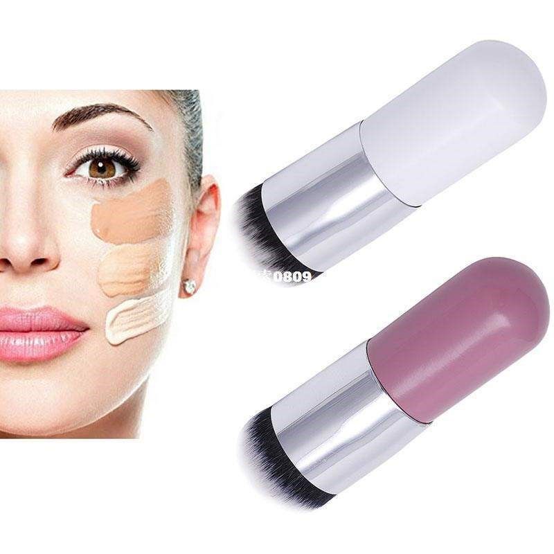 Pink/White Cosmetic Kabuki Brush Face Make Up Blusher Powder