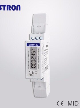 SDM120-Modbus,1phase2wire,0.25~5(45)A,230V,RS485Modbus MID