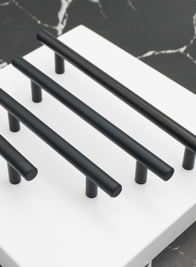 Diameter 10mm Matt Black Stainless Steel Kitchen Door Cabine