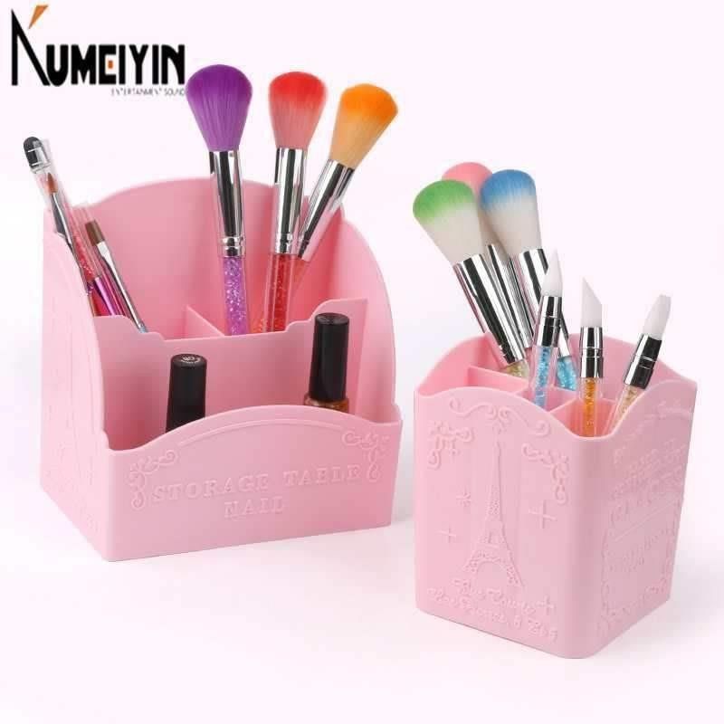 。Nail Art Pen Holder Storage Box Sand Barrel Eiffel Tower