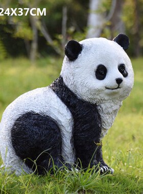 Simulation Animal Panda Resin Sculpture Creative Home Courty