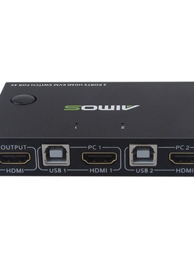 AIMOS HDMI KVM Switch Box Share 2 Computers with One Keyboa