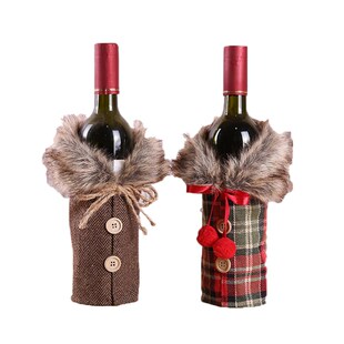 6 Pieces Christmas Wine Bottle Cover,Wine Bottle Decoration