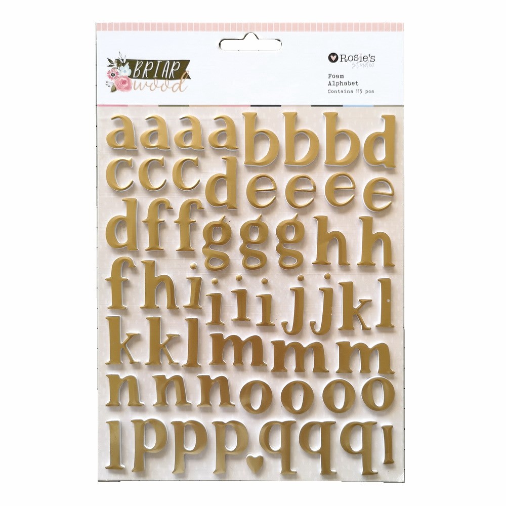 CRZCrafter Foam alphabet Stickers Foil Design for Scrapbook