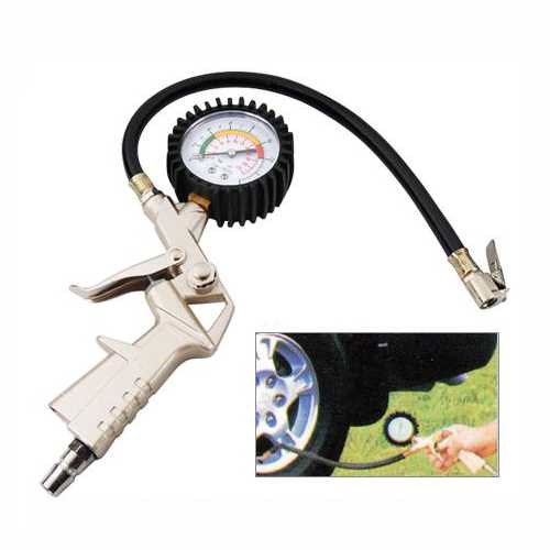 New Alloy Air Compressor Tyre Inflator Tool Gauge for Car Bi