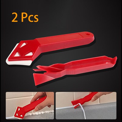 2Pcs/Set Silicone Glass Scraper Tool Caulking Sealant Grout