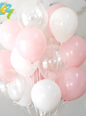 30Pcs/lot Pink Clear White Round Ballons Transparent Balloo