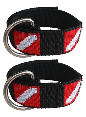 2pcs Scuba Diving Equipment Lanyard Wrist Loop Band with D