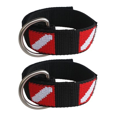 2pcs Scuba Diving Equipment Lanyard Wrist Loop Band with D