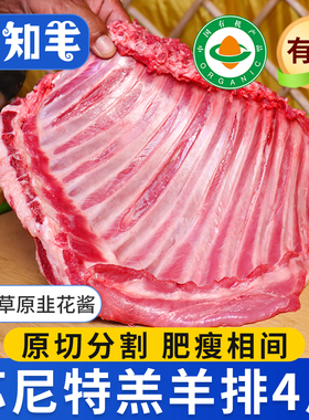 苏尼特羊肉旗舰店国产肋羊排整扇内蒙古新鲜排骨烧烤半成品手把肉