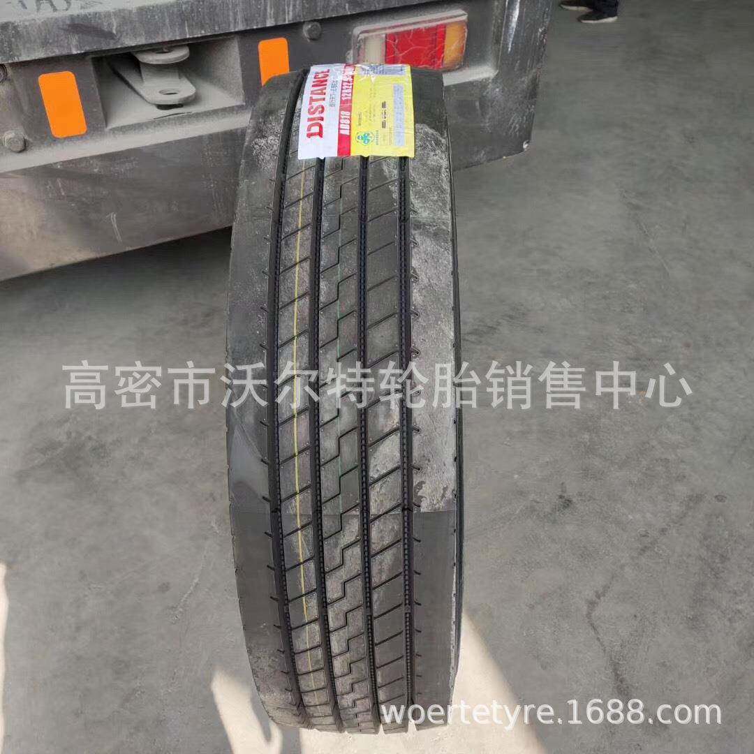 集装箱拖挂车平板车轮胎12R22.5全钢丝真空轮胎四线麻将块12r22.5