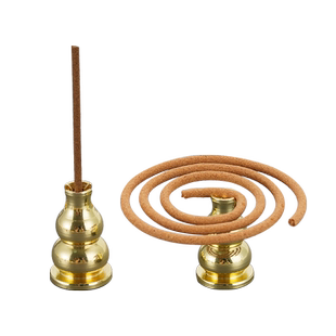 黄铜线香插香座小巧纯家用葫芦托盘便携多用沉檀香炉配件盘香架