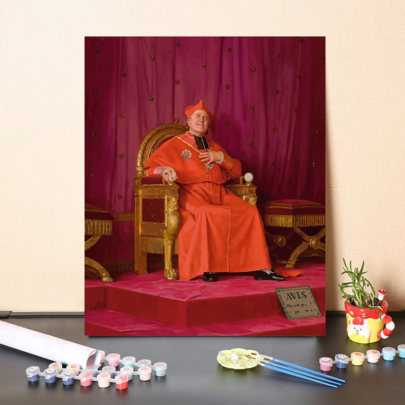 数字油画diy填充经典名画维贝尔贵族王室人物肖像填色涂色画装饰