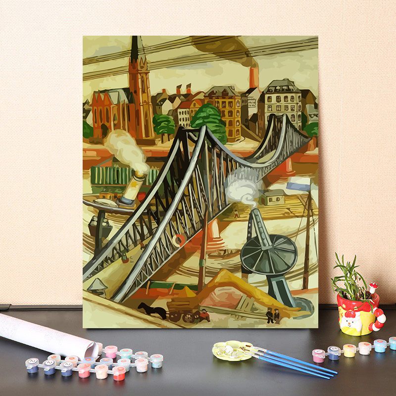 数字油画diy填充画家马克斯贝克曼经典名画上流社会风景寓意挂画