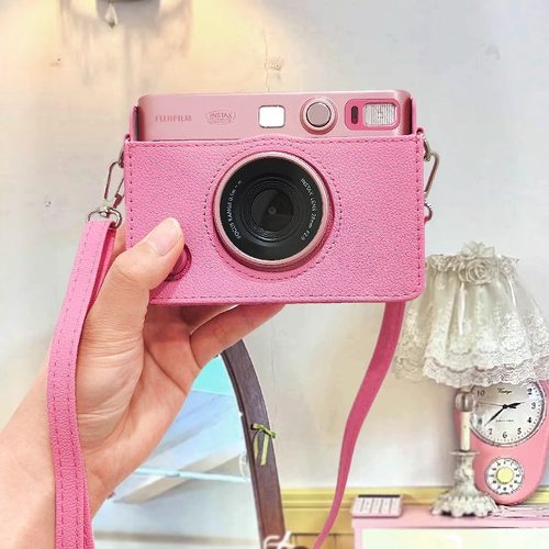 适用富士minievo粉色限定保护套