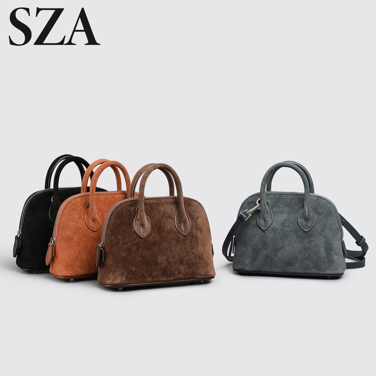 SZA秋冬新款真皮磨砂手提包女时尚贝壳包复古洋气单肩斜挎小包包,箱包皮具/热销女包/男包,通用款女包,淘宝优惠券,粉丝福利购,淘宝优惠卷
