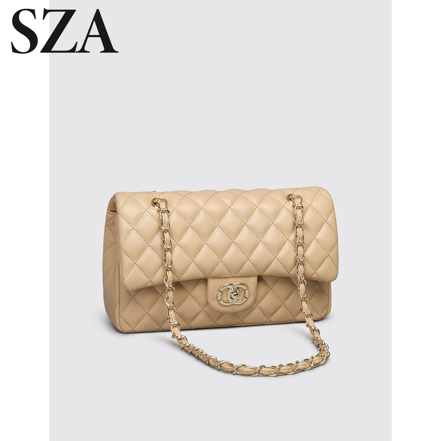 SZA高级感小香风菱格链条包女时尚百搭通勤手提单肩包小方斜挎包,箱包皮具/热销女包/男包,通用款女包,淘宝优惠券,粉丝福利购,淘宝优惠卷