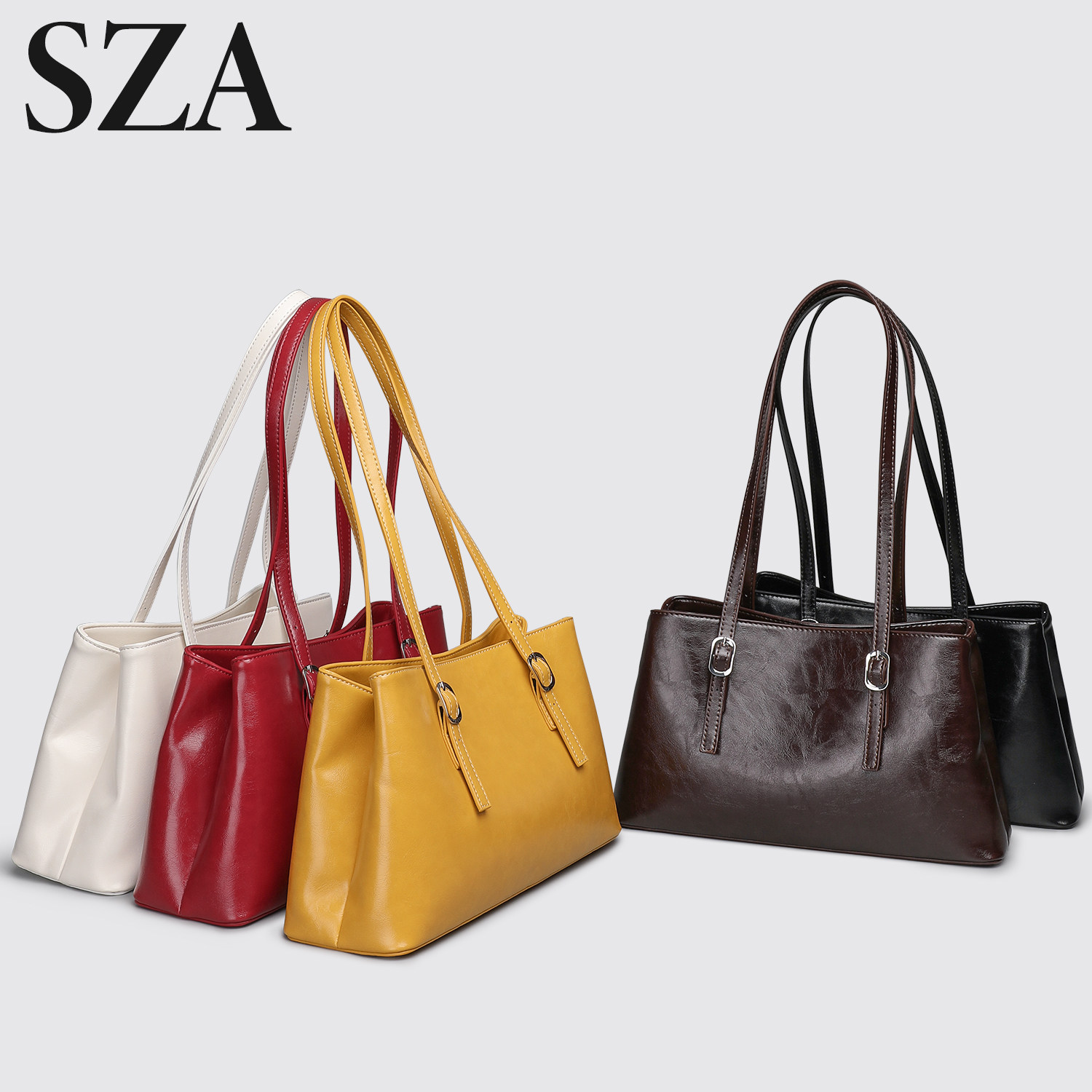 SZA简约百搭通勤腋下单肩包女双层大容量托特手提包2025新款时尚,箱包皮具/热销女包/男包,通用款女包,淘宝优惠券,粉丝福利购,淘宝优惠卷