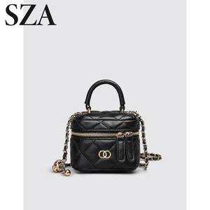 SZA小香风菱格链条单肩斜挎包女手机包小众时尚盒子包手提小包包