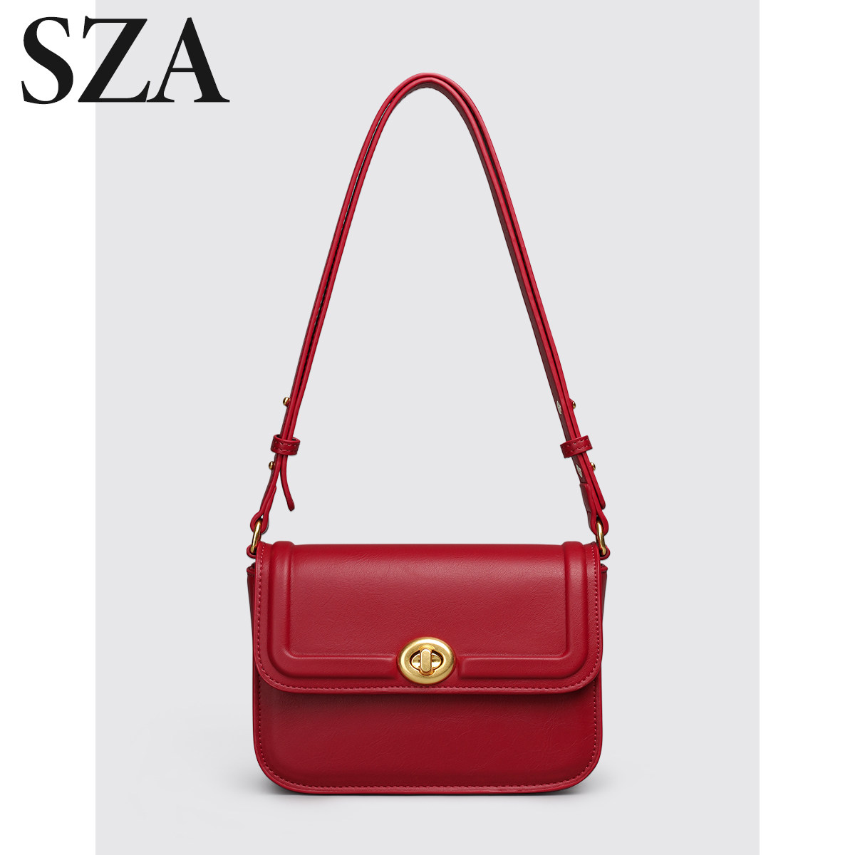 sza高级感小方包女红色包包2022新款时尚单肩腋下包百搭斜挎小包