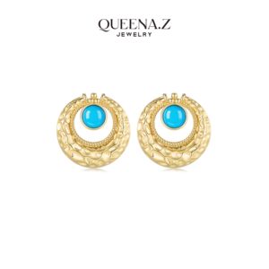 美国【Q.Jewelry】绿松石耳钉略有不同