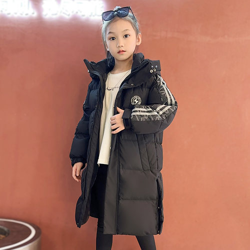 波比猪中长款加厚男女儿童羽绒服