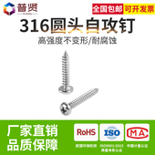 316盘头十字自攻5.5 6.3不锈钢螺丝圆头自攻螺丝盘头自攻钉GB845