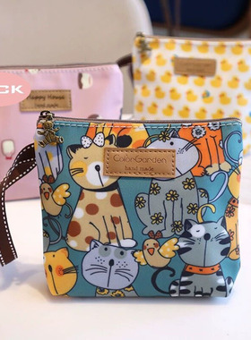 小清新防水手拿包姨妈卫生巾收纳包月事包口红手挽包零钱包化妆品