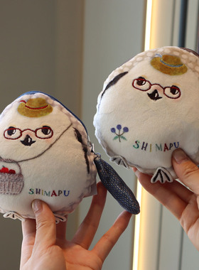 可可爱爱的拉链小包 小鸡刺绣零钱车钥匙包硬币收纳随身包耳机包