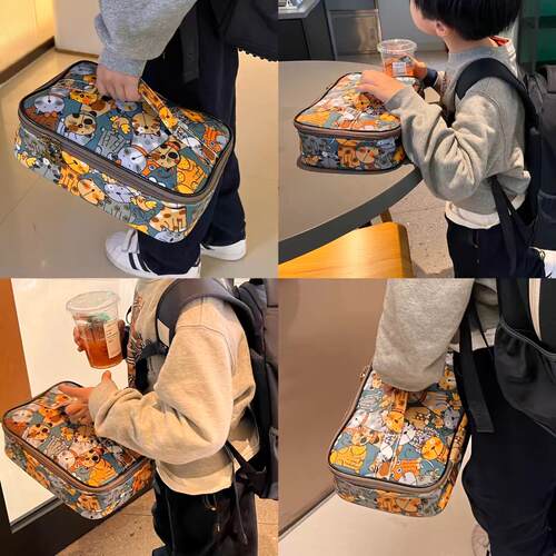 卡通儿童防水铝箔手提便当包