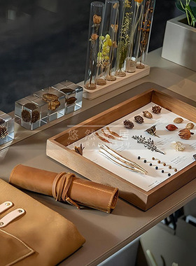 样板房会客厅茶几组合悠然家居植物装饰画摆件干花标本