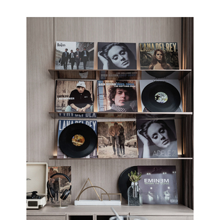 悠然家12寸现代装饰黑胶唱片道具仿真唱片桌面摆件样板房展厅酒吧