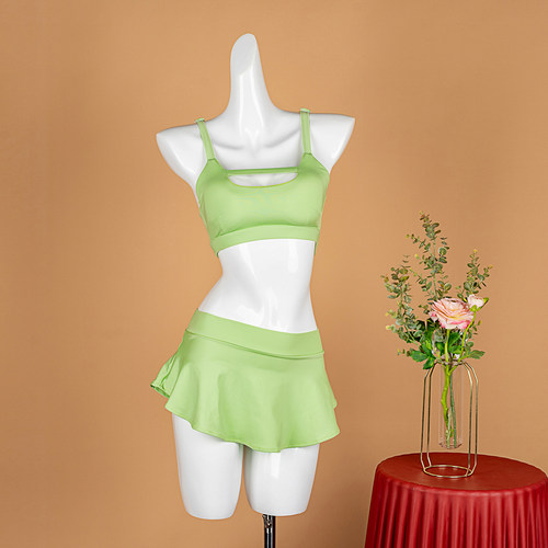 糖果色性感polewear套装钢管舞服短裤美背专业防走光运动背心上衣