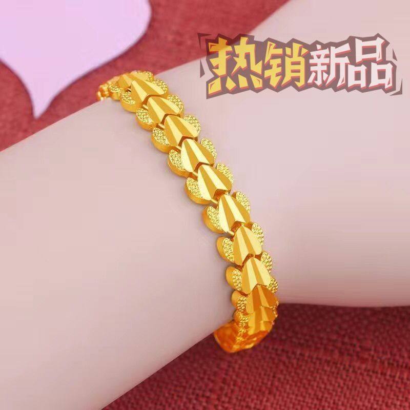 正品越南沙金手链女黄色新