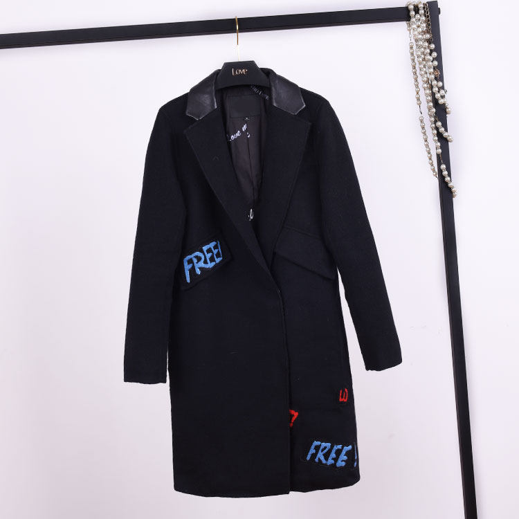 2022冬装新款商场撤柜1548108400修身时尚百搭中长款毛呢外套