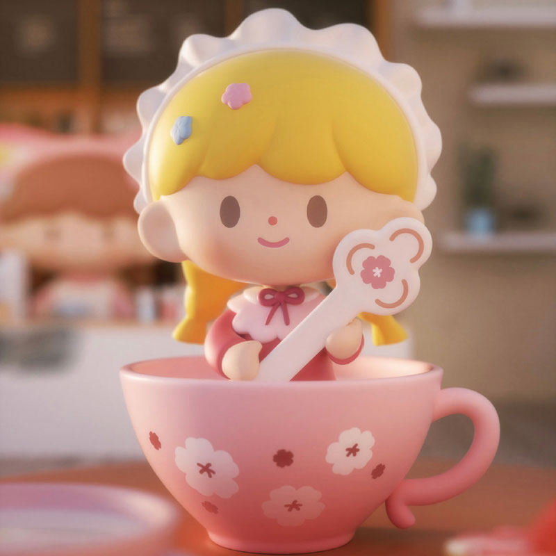 卓大王樱花盲盒咖啡店系列公仔少女心可爱摆件手办女孩礼物祖国版