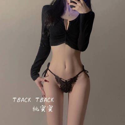 蝴蝶元素性感绑带蕾丝少女内裤