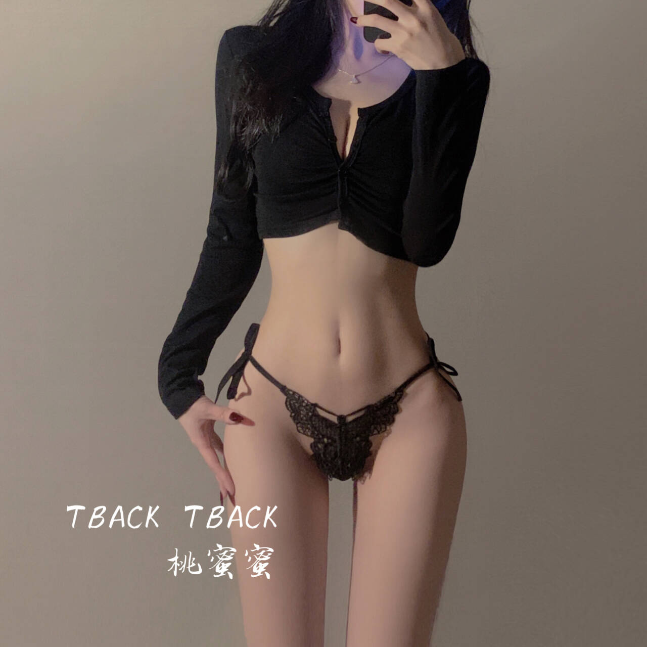 桃蜜蜜*蝴蝶元素性感绑带蕾丝丁字裤低腰纯欲少女内裤