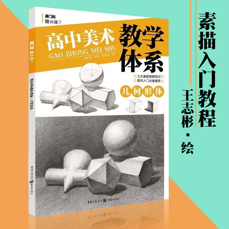 高中美术教学体系几何形体2020敲门砖王志彬素描入门绘画技法石膏体