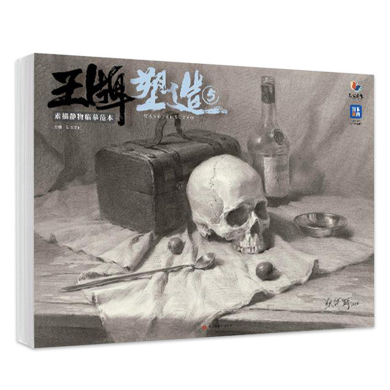 王牌塑造5素描静物临摹2026烈公张河野素描基础单体组合静物步骤范画对照考题画面训练美术高考联考教材教程