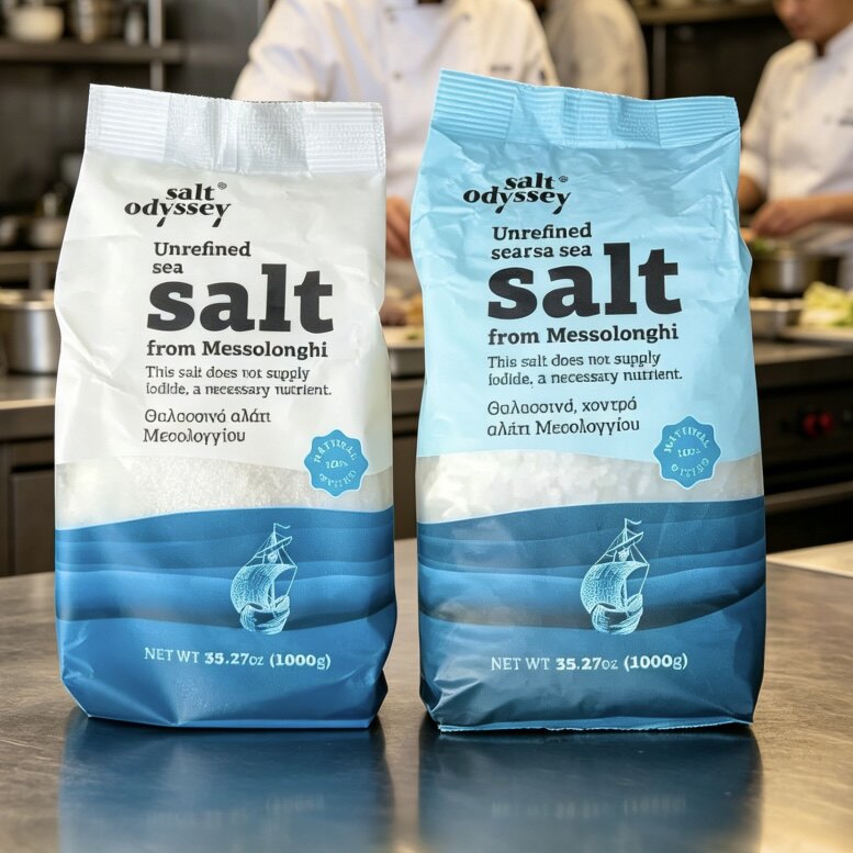 Salt Odyssey希腊进口海盐家用地中海粗粒细盐牛排调味炒菜食用盐
