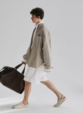 Freew双日奔时代/VANCET全棉府绸面料男女同款经典百搭简约衬衫