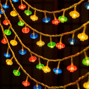 新年过年装饰红灯笼led小彩灯闪灯串灯满天星春节家用节日气氛灯