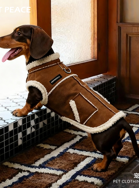 Petpeace小狗狗衣服秋冬季小型腊肠犬泰迪雪纳瑞冬装宠物棉服马甲
