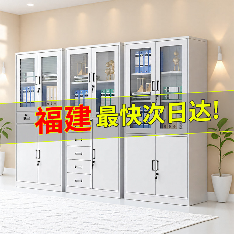 福建办公文件柜铁皮柜资料柜矮柜档案柜子凭证柜带锁更衣柜收纳柜