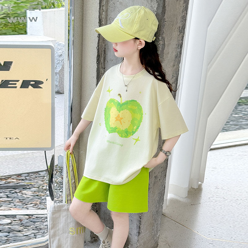 短裤套装夏女童新款中裤炸街夏季韩版超好看宽松时尚春夏潮宝韩范